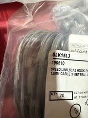 nVent Caddy SLK15L3 196510 Hook End 1.6mm Cables 20 Pack 3m Long SLK2 Hanging