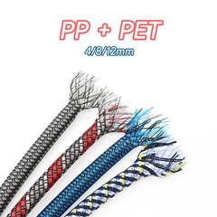 PP/PET Expandable Wire Cable Sleeving Sheathing Braided Loom Tubing 4/8/12mm