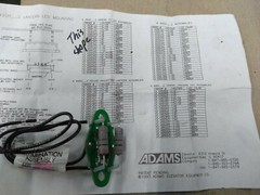 Adams LED Vandal Illumination Assembly A495E4A2 Elevator Equipment 120VAC Amber