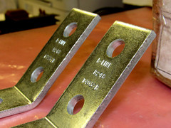 B-LINE B248-ZN 45 DEGREE OPEN ANGLE 4-HOLE ZINC PLATED (LOT OF 4)