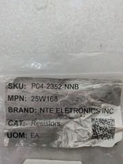 NTE ELETRONICS INC 25W168 RESISTOR