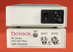 Doteck 12G-SDI 4K UHD Video Broadcast Quality Fiber Optic Transmitter Receiver M