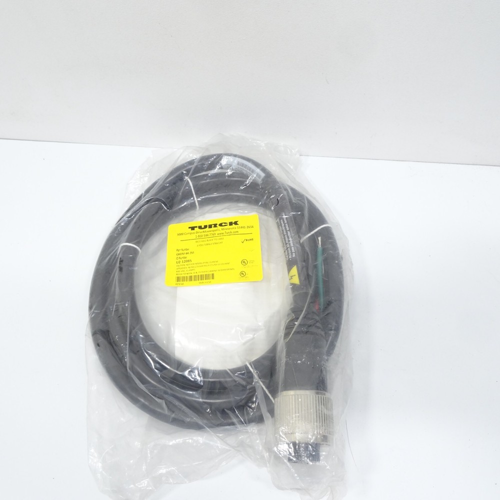 TURCK GKDM 44-23M Single-ended Ethernet mating cable U2-12085 – 2m / 6ft length