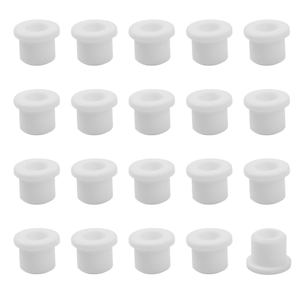 20PCS Rubber Grommets 3/8″(10mm) Drill Hole, 1/4″(6mm) ID Durable White Silic…