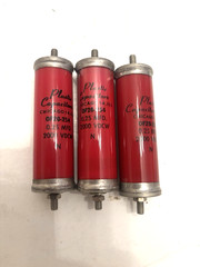 3 lot 0F20-254 OF20-254 Plastic Capacitor 0.25 MFD 2000 VDCW -Red Chicago