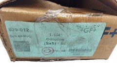 NEW BOX OF 10 GF 829-012 PVC COUPLING 1-1/4″ SCH 80 *READ*