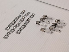 Lot of Panduit items: boxes, connectors, hangers, etc. as pictured plus more