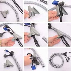 8~25mm Wrap Cable Binding Tidy Leads on TV / PC / Home Cinema / CCTV Wires Hide