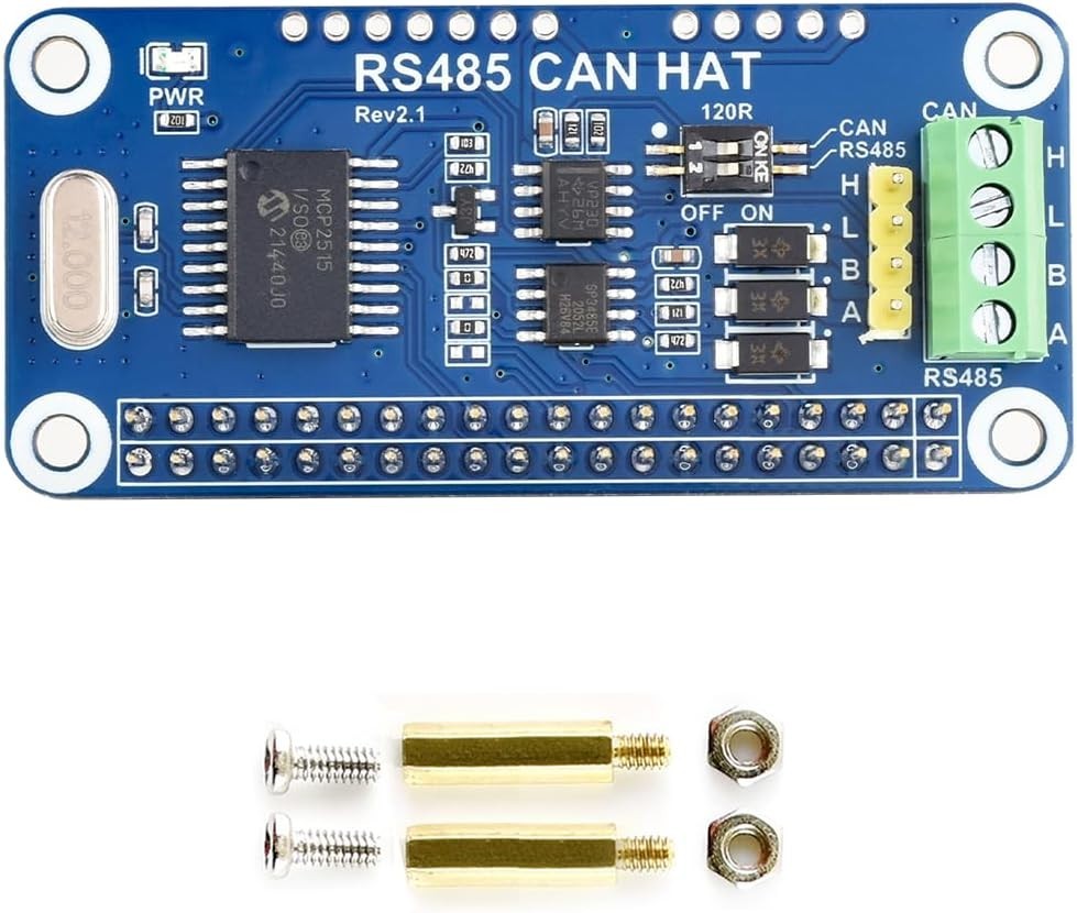 RS485 CAN HAT for Raspberry Pi MCP2515 SN65HVD230 SP3485 UART SPI Module