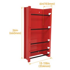 Red Wire Reel Holder 5 Rods Wire Spool Dispenser Rack For Industrial Electrical