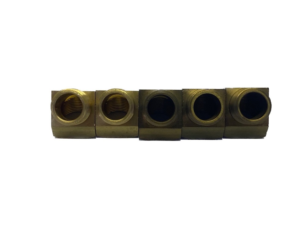 (5) NOS Parker 3/4” MNPT x 3/4” FNPT 45° Brass Street Elbow 2214P-12-12