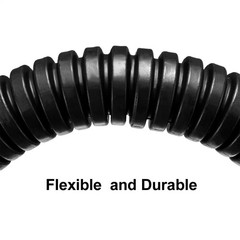 10 M6x9 mm PP Flexible Corrugated Conduit Tube for Garden,Office Black