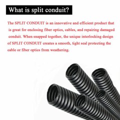 Corrugated Conduit Cable Sleeve Split Wiring Loom Insulation Flex Tubes Wrap Lot