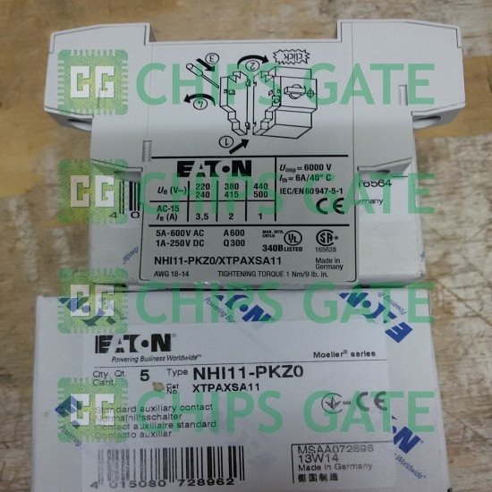 1PCS Brand New Moeller Auxiliary Contact NHI11-PKZ0 NHI11PKZ0 ! QTY 10 Per Lot