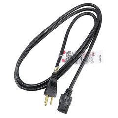 GRAINGER APPROVED 5XFN5ID Power Cord,5-15P,SJT,6 ft.,Blk,13A,16/3 5XFN5