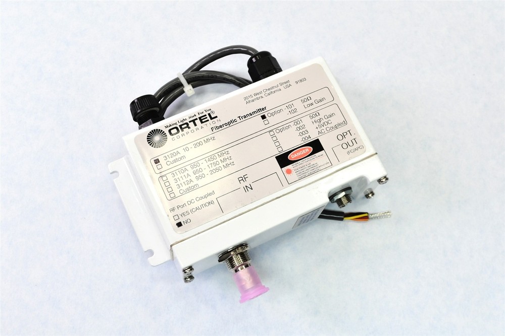 Ortel 3120A Fiber‑Optic Transmitter 10–200MHz 1310nm AC‑Coupled RF Port