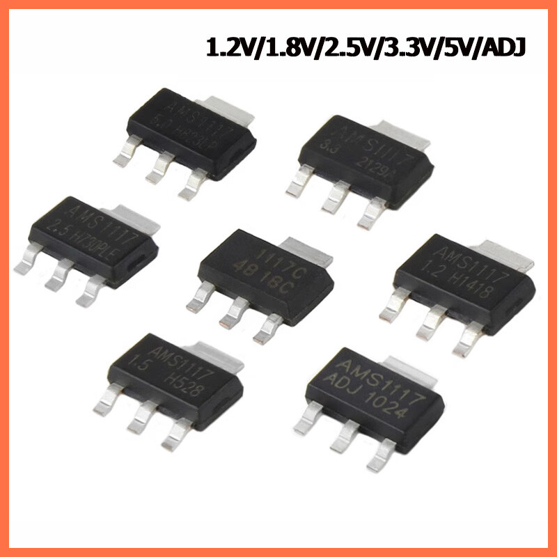 AMS1117 SOT-223 Voltage Regulators 800mA Different Types Available (5 -100 Pack)
