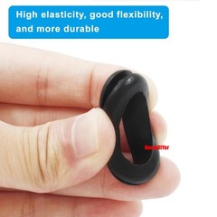 Black Blanking Wiring Grommets Rubber Open Grommet Blind Cable Hole 5mm 6mm-28mm