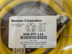 Mencom MIN-5FP-12A MIN Size I Cordset 5 Pole Female Straight 12 Ft 8A Yellow PVC