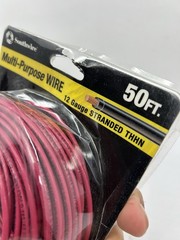 SOUTHWIRE MULTI-PURPOSE WIRE 50FT 50 FEET 14 GAUGE SOLID THHN RED