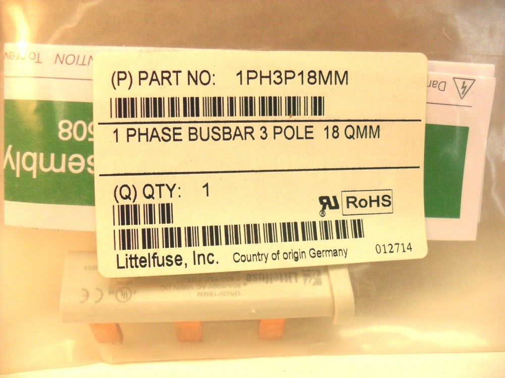 Littelfuse Busbar 1 Phase 3 Pole 18Mm – 1PH3P18MM New