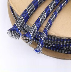 Blue/White/Gray PP Cotton&PET Expandable Braided Sleeve Sheath Cable DIY Modding