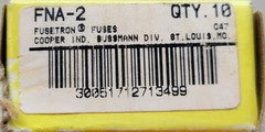 Cooper Bussmann FNA-2 Dual Element 2 Amp 125VAC Time Delay Fuse – Lot of 10