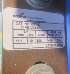 Eaton Cooper Power Systems Cutout Disconnect Switch D73-CD