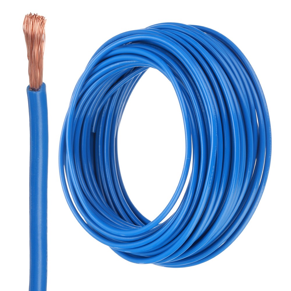 50 Feet Electrical Wire Insulated Stranded Copper 14 AWG Hook Up Wire Cable,Blue