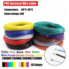 Flexible Stranded Wire Cable PVC Insulated Electronic Wire Cable 26/28/30/32AWG