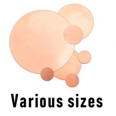 Copper Circular Plate Metal Thin Copper Sheet Sheet Thick 0.8/1/1.5/2/2.5/3mm