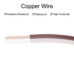 10 Feet Electrical Wire Insulated Solid Copper 14 AWG Hook Up Wire Cable,Brown