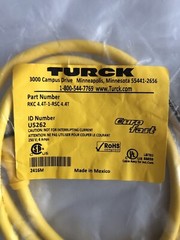 Turck RKC 4.4T-1-RSC 4.4T Cordset M12 Female to Male U5262