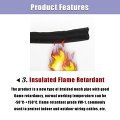 Split Braided Sleeving Tube Five Color Cable Wire Sheath Flame Retardant Φ5-60mm