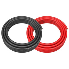 ROCKRIX 4 Gauge 25ft Black and RED Car Audio Power Ground Soft