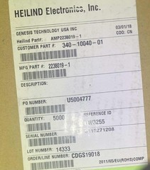 1000x Headers & Wire Housings VAL-U-LOK SKT BR SN 22-26AWG 2238019-1 NEW