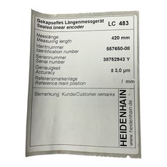 LC 483 Sealed Linear Encoder 420mm | ID 557650-08 | High-Precision CNC Scale