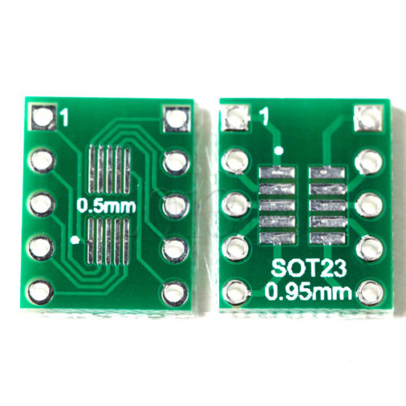 10X IC SOT23 SSOP10 MSOP10 UMAX to DIP 0.5/0.95mm Adapter PCB Board Converter D