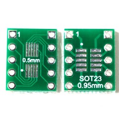 10X IC SOT23 SSOP10 MSOP10 UMAX to DIP 0.5/0.95mm Adapter PCB Board Converter D