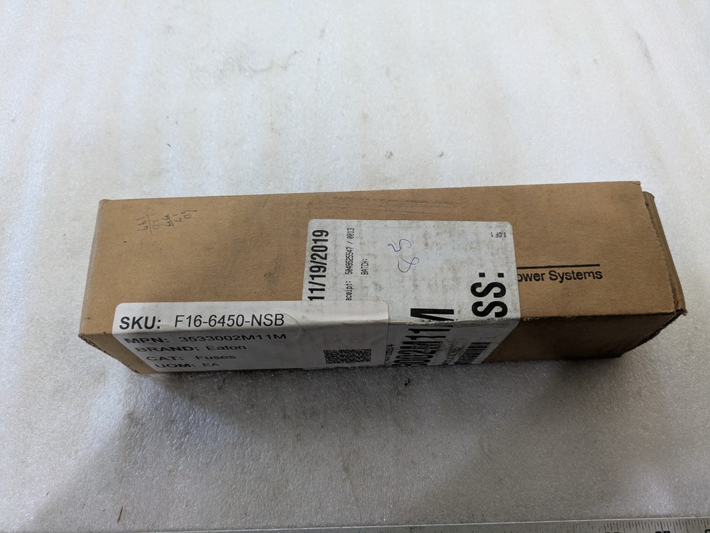 Eaton Cooper Power 3533002M11M ELS Current Limiting Fuse 8.3KV 2A 50KA OB
