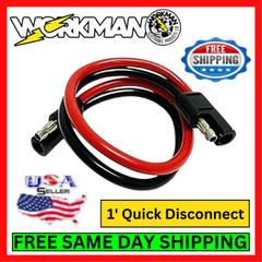 Workman TP-8-1 1′ 2-Pin 8 AWG Polarized Quick Disconnect Bullet Lead CB Radio