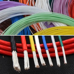 7/9/11~30AWG PTFE Silver-Plated Copper Stranded Electrical Wire Cable Audio Wire