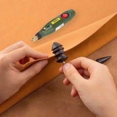 2PCS Pointed Tip Leather Burnisher Electric Polished Head Edge Slicker Tools US