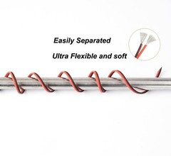 18 Awg Silicone Electrical Wire 2 Conductor Parallel Wire Line 60Ft [Black 30Ft