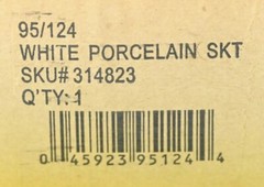 White Ceramic Porcelain Bulb Light Lamp Socket 250V 660W E136278 Sun-Lite