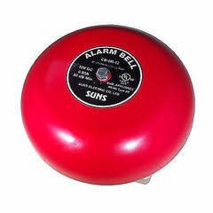 SUNS CB-6R-12 Red 12V Alarm Bell 6 Inch 12 Volt DC (6″ in 12 VDC)