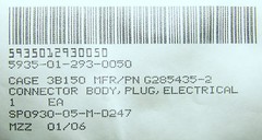 AN/TRC170 RADIO TERMINAL RAYTHEON G285435-2 NEW ELECTRICAL CONNECTOR 56 PORT