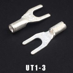 Fork Electrical Crimp Terminals Non-Insulated Spade U Type Cable Connector Wire