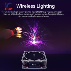 AC110-220V Dual Mode Music Tesla Coil Music Box Artificial Lightning Touchable