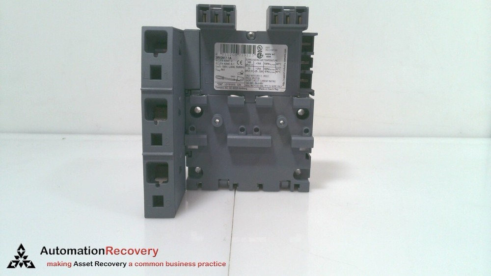 SIEMENS 3RV2917-1A, 3-PHASE BUSBAR WITH INFEED FOR 2 CIRCUIT BREAKERS #320104